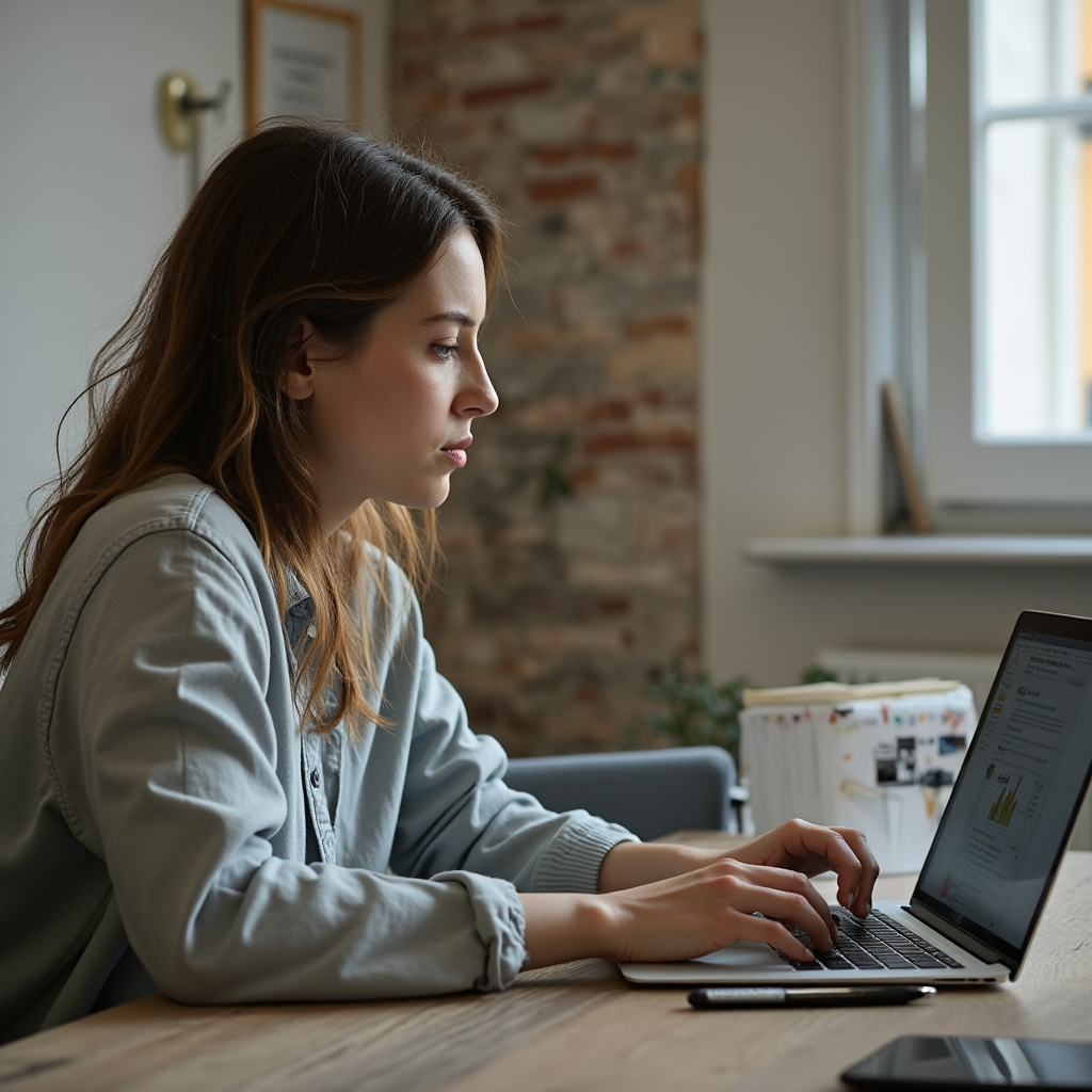 a-female-trader-draws-up-an-individual-financial-management-plan A female trader draws up an individual financial management plan